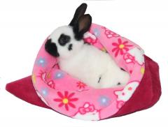 Spací pytel pro hlodavce - fuchsiová/růžové kočky