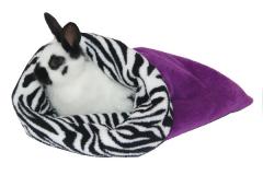 Spací pytel pro hlodavce - fialová/zebra