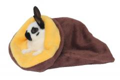 Spací pytel pro hlodavce - tmavě hnědá/žlutá