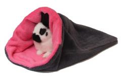 Spací pytel pro hlodavce - šedá/tmavě růžová