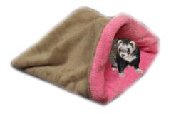 Spací pytel pro fretky - béžová/světle růžová