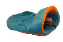 Spací pytel 2v1 XL - s lemem - modrá/oranžová