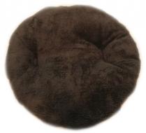 Polštář kruh Marysa - hnědá - DE LUXE