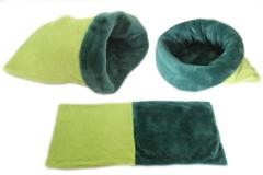 Spací pytel pro štěňátka/koťátka - sv.zelená/tm. zelená