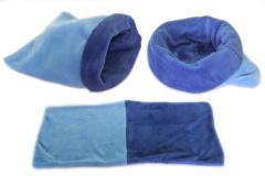 Spací pytel pro štěňátka/koťátka - sv. modrá/tm. modrá