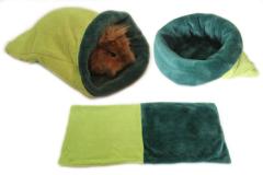 Spací pytel pro hlodavce - sv. zelená/tm. zelená