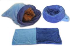 Spací pytel pro hlodavce - sv. modrá/tm. modrá