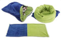 Spací pytel pro kočky XL - tm.modrá/zelená