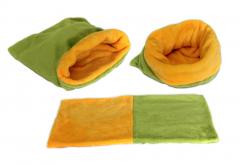 Spací pytel pro štěňátka/koťátka - zelená/žlutá