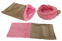 Spací pytel pro psy XL - béžová/sv. růžová