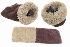 Spací pytel pro křečky XS - tm.hnědá/béžová - DE LUXE