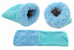 Spací pytel pro křečky XS - tyrkysová/modrá - DE LUXE